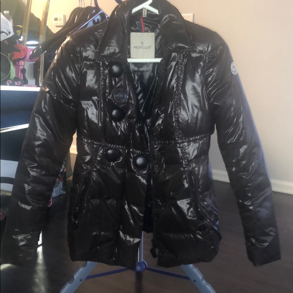 Moncler Chocolate Brown Double-Breasted Down Coat
